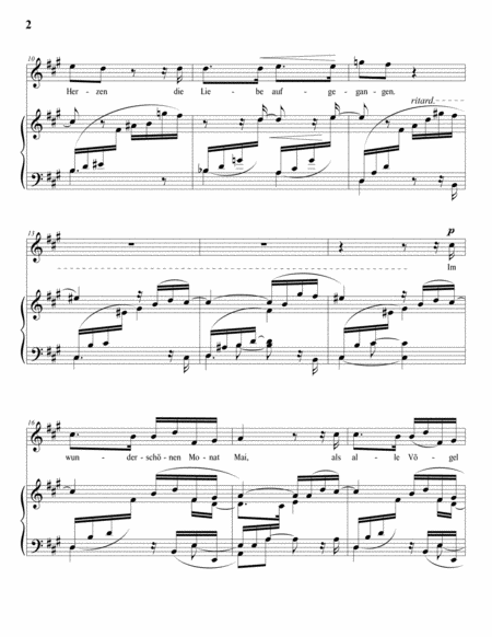 Dichterliebe, Op. 48 (Original key plus transposition down a major third)