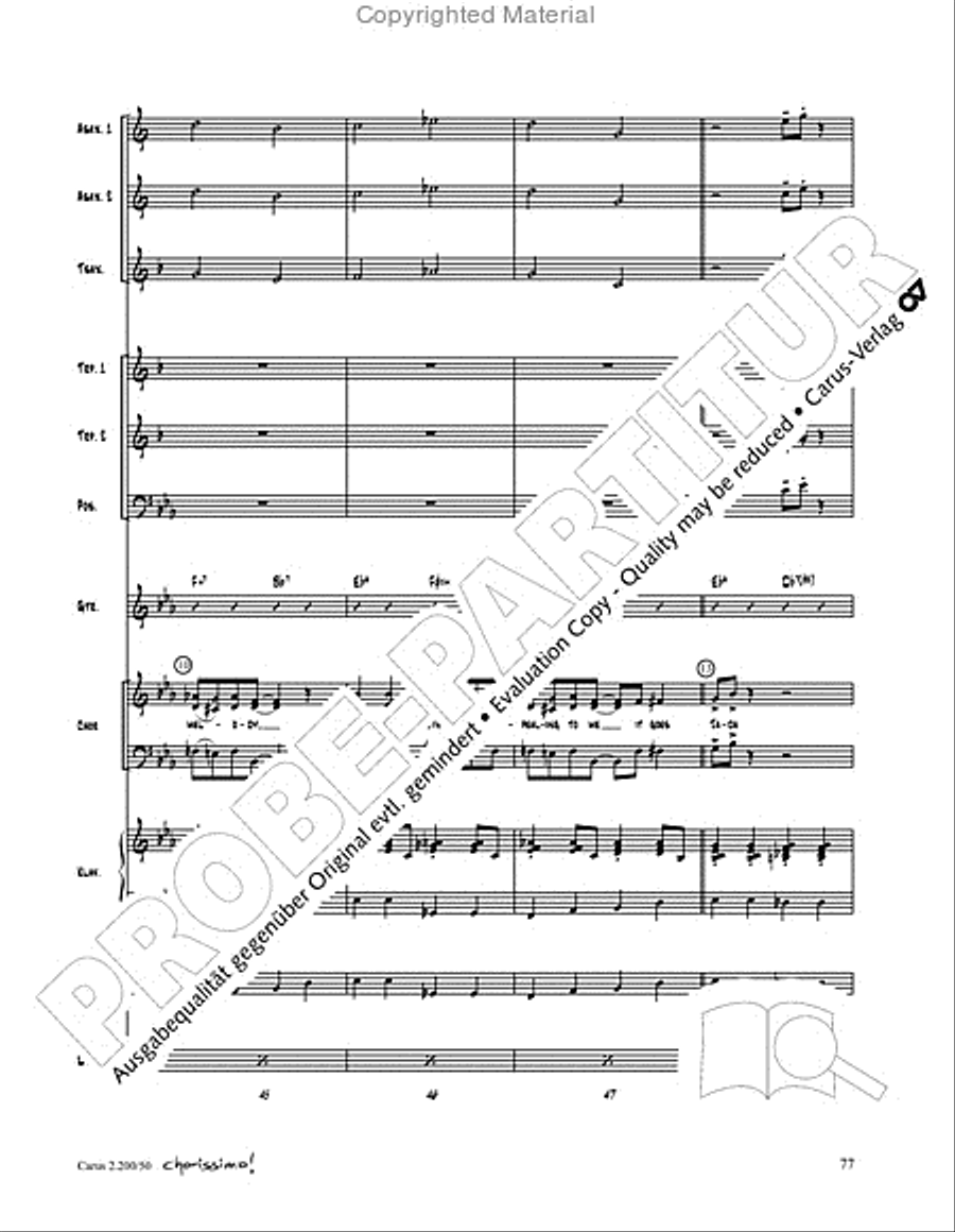 Chorissimo. Instrumentale Begleitarrangements fur Small Bigband, Vol. 3 Big Band scores gallery preview page 75