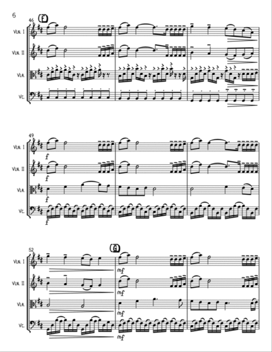 Secrets String Quartet scores gallery preview page 6