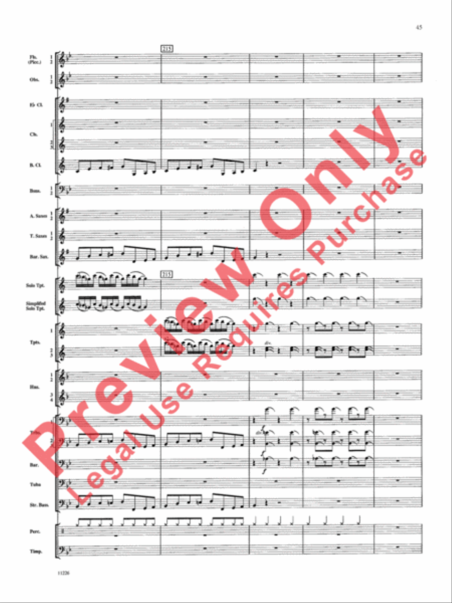 American Jazz Suite Concert Band scores gallery preview page 46
