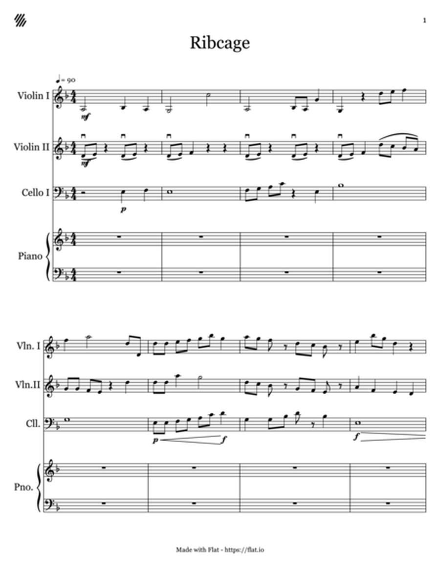 Ribcage - Full Score image number null