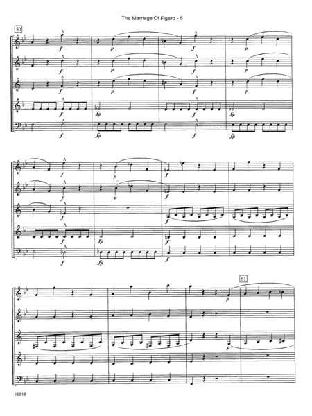 The Marriage Of Figaro (Overture) - Full Score
