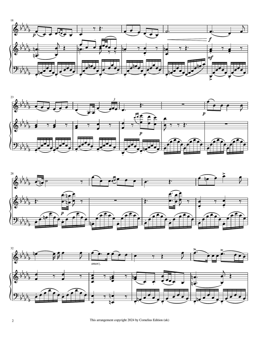 Una Furtiva Lagrima Violin Solo scores gallery preview page 2