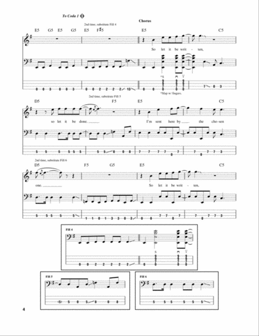 Creeping Death Guitar Tablature scores gallery preview page 4