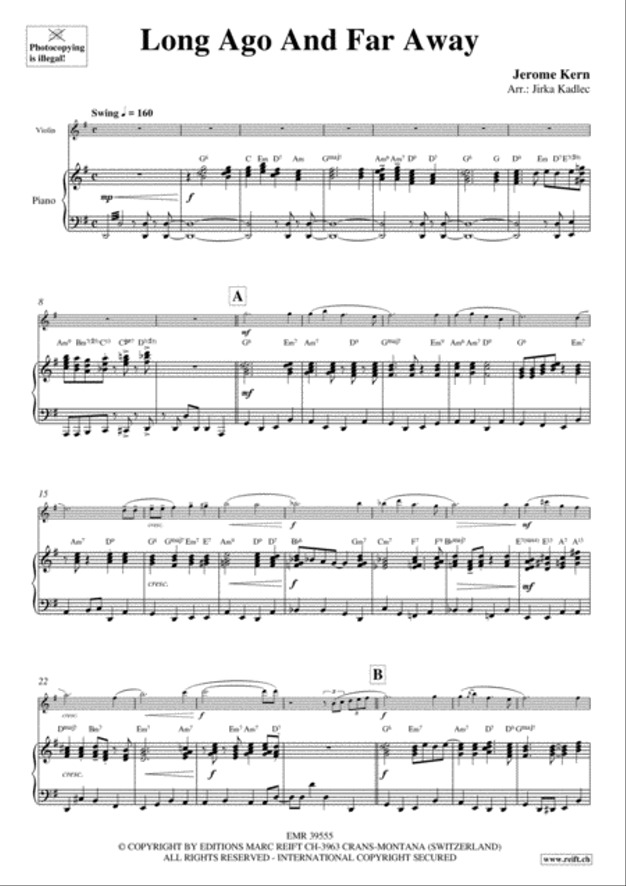 Long Ago And Far Away Violin Solo scores gallery preview page 3