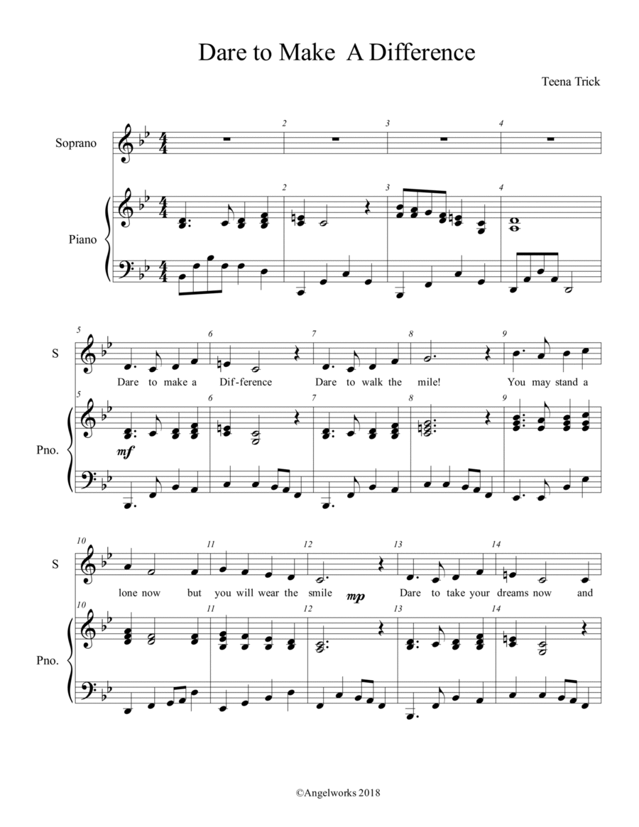 Dare to Make A Difference Small Ensemble scores gallery preview page 1