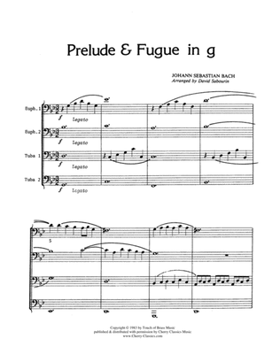 Book cover for Prelude & Fugue in G Minor for Tuba Quartet