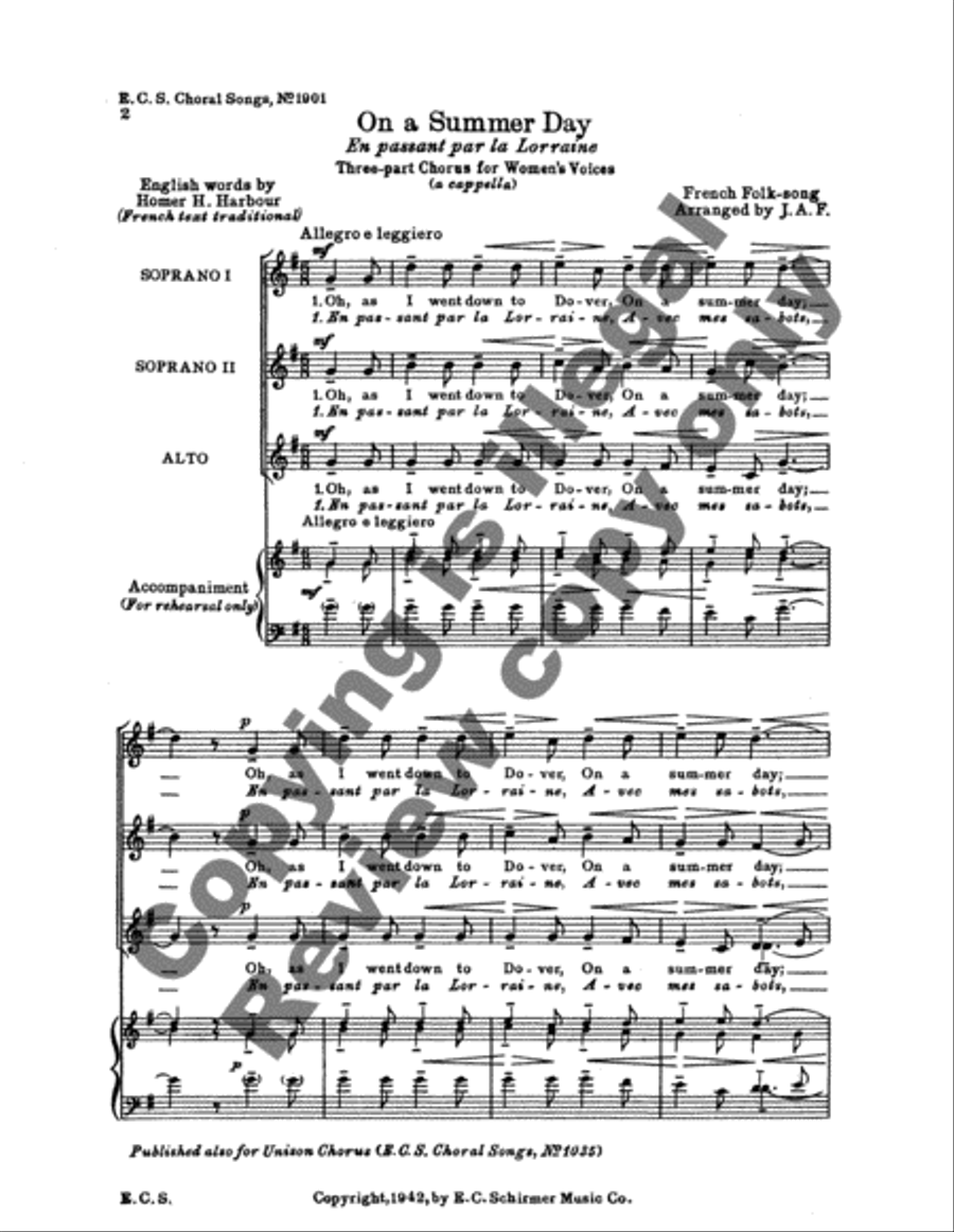 <br>Sheet music extract
