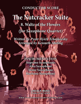 Book cover for The Nutcracker Suite - 8. Waltz of the Flowers (for Saxophone Quartet SATB)