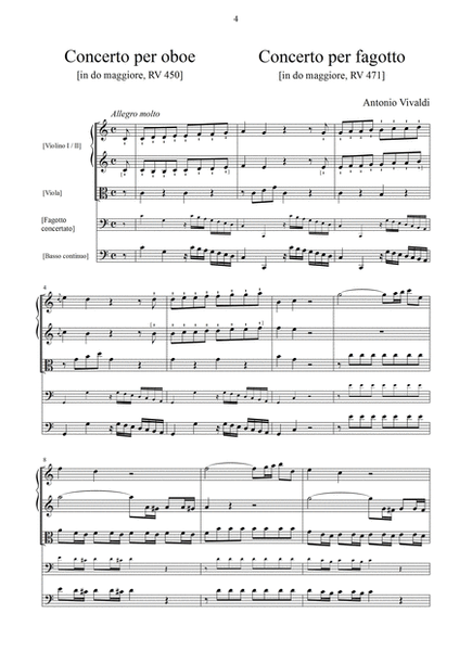 Concerto per fagotto RV 471 - Concerto per oboe RV 450