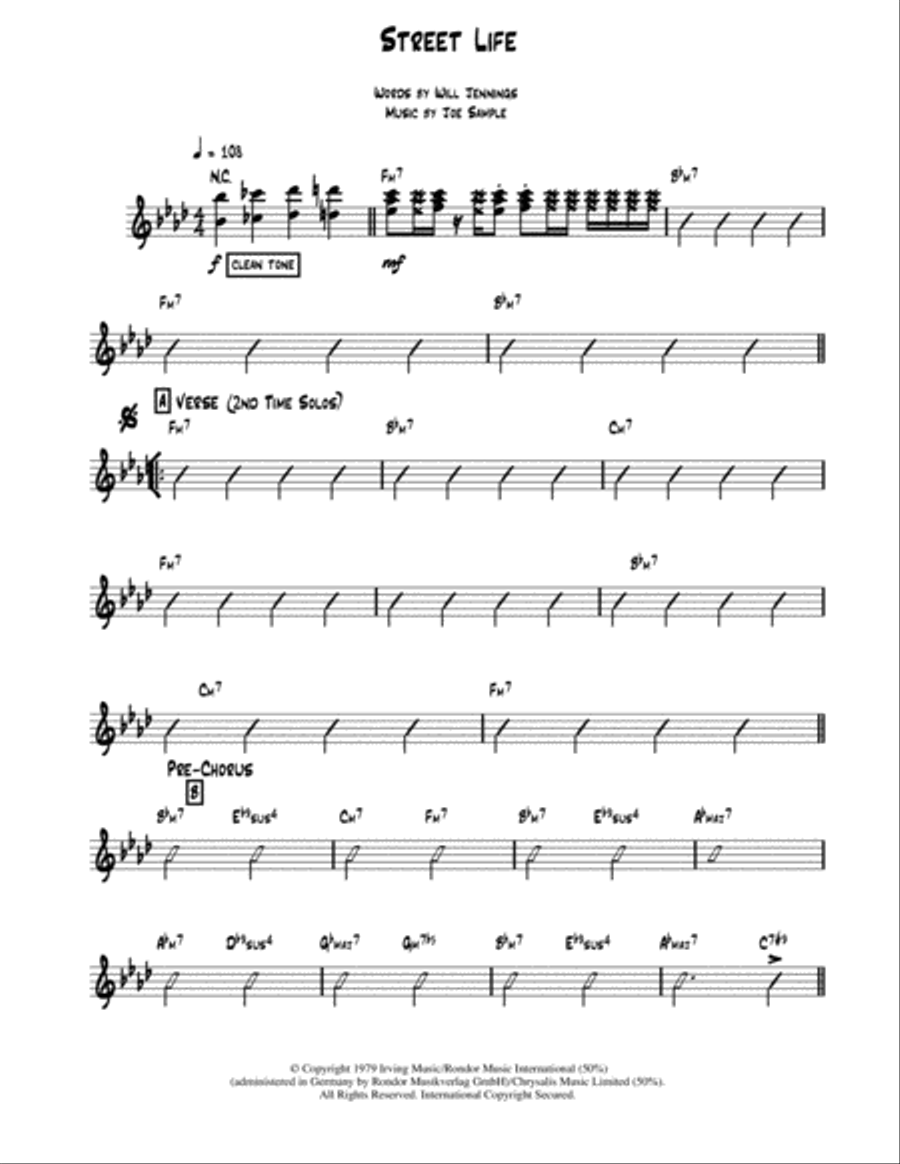 Street Life Acoustic Guitar scores gallery preview page 1