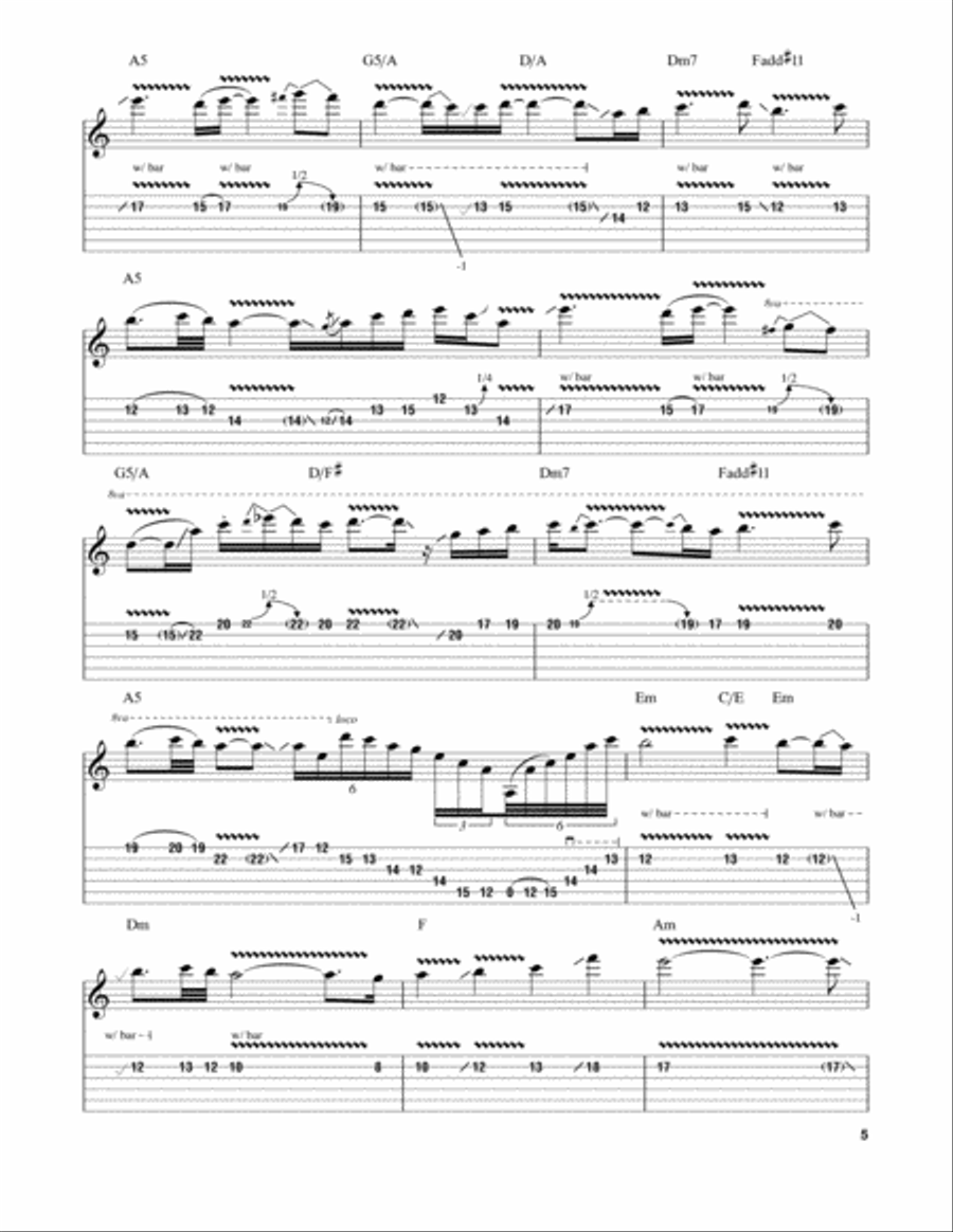 In The Presence Of Enemies - Part 1 Electric Guitar scores gallery preview page 5