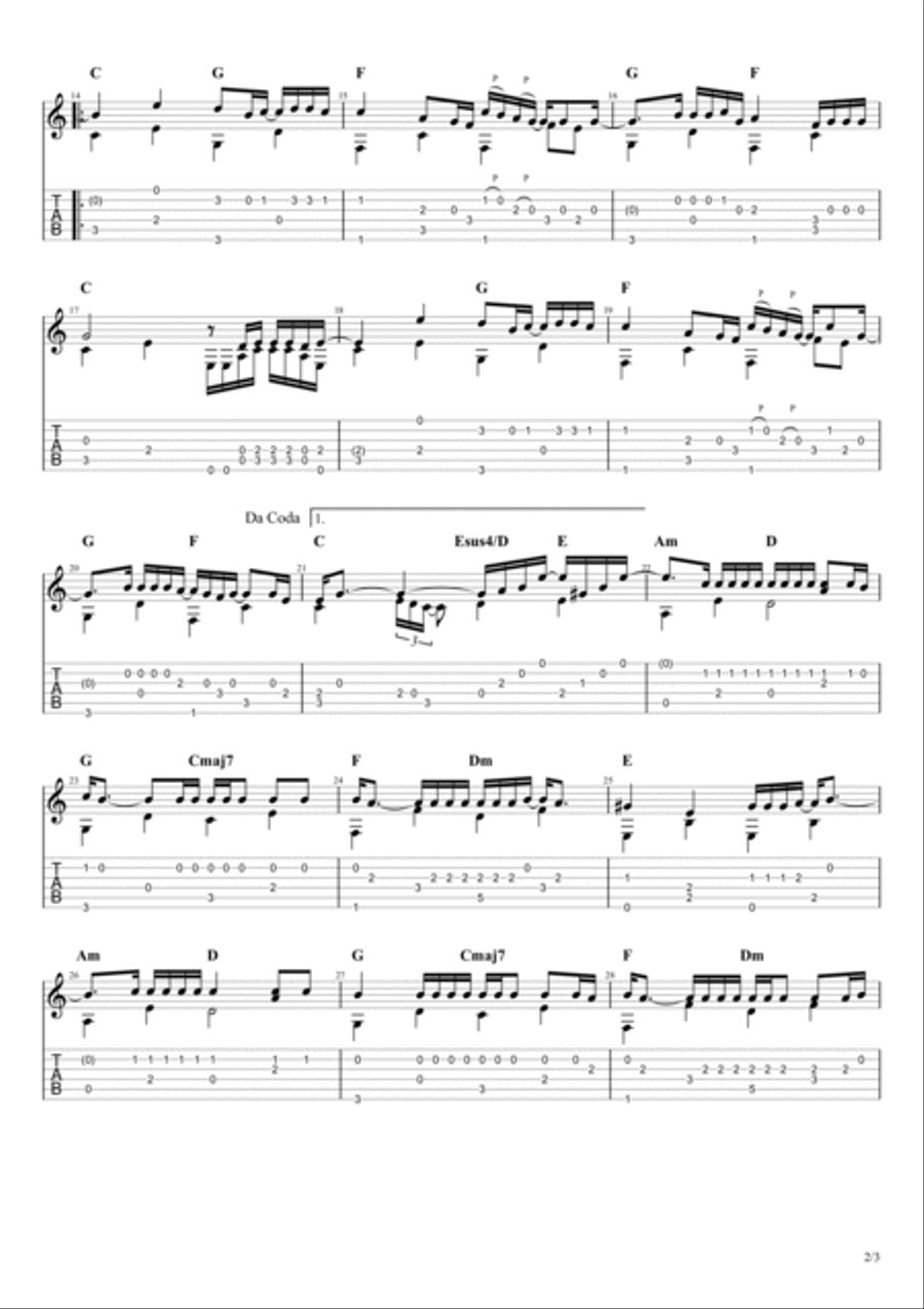 Wild World Guitar Solo scores gallery preview page 2