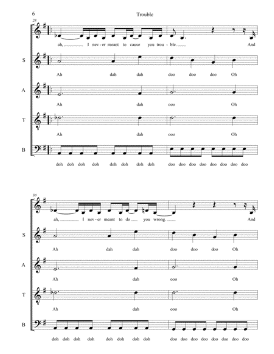 Trouble 4-Part scores gallery preview page 6