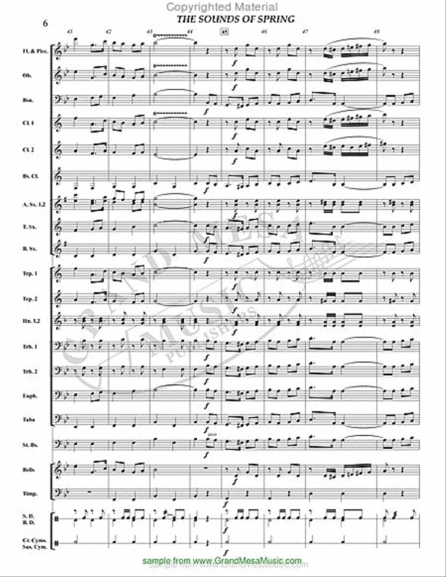 The Sounds of Spring Concert Band scores gallery preview page 7
