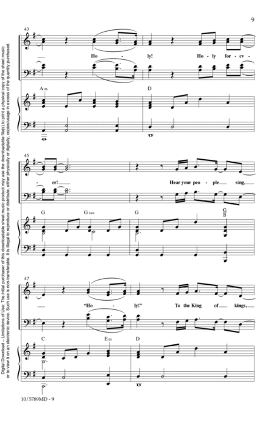 Holy Forever 4-Part scores gallery preview page 9