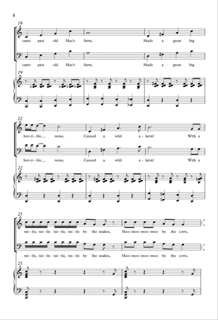 Old MacDonald's Farm 4-Part scores gallery preview page 3