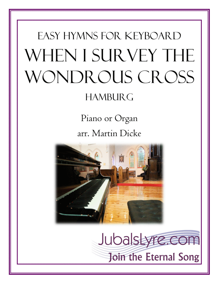 When I Survey the Wondrous Cross (Easy Hymns for Keyboard) Piano Method scores gallery preview page 1