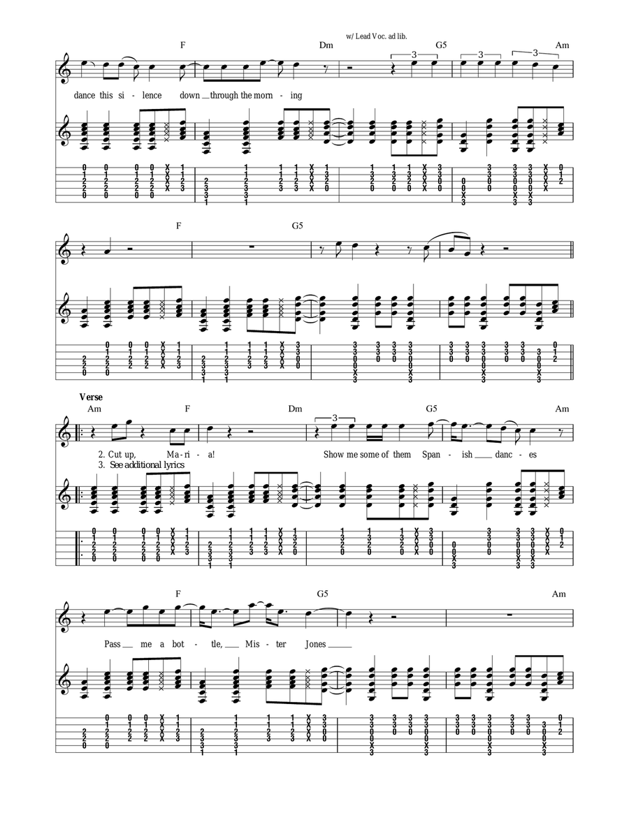 Mr. Jones Acoustic Guitar scores gallery preview page 3