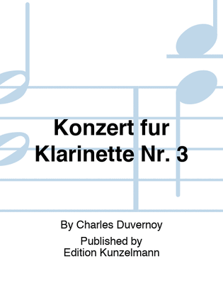 Book cover for Concerto for clarinet no. 3