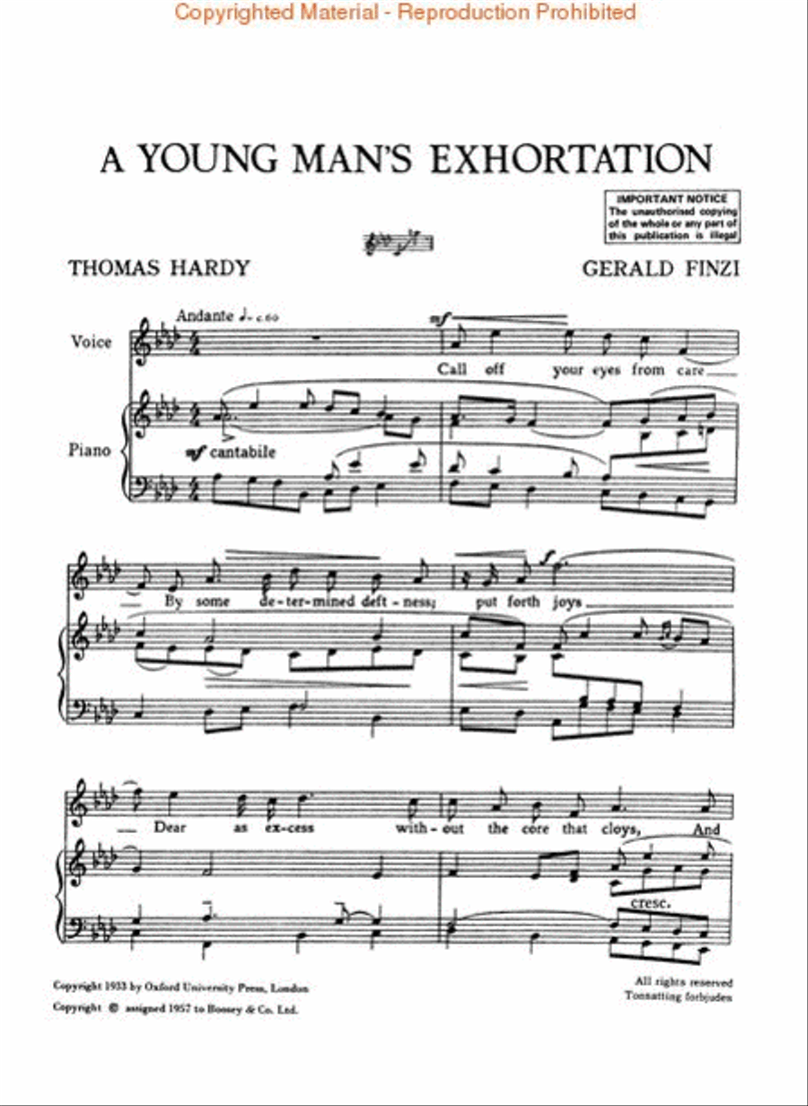 A Young Man's Exhortation, Op. 14