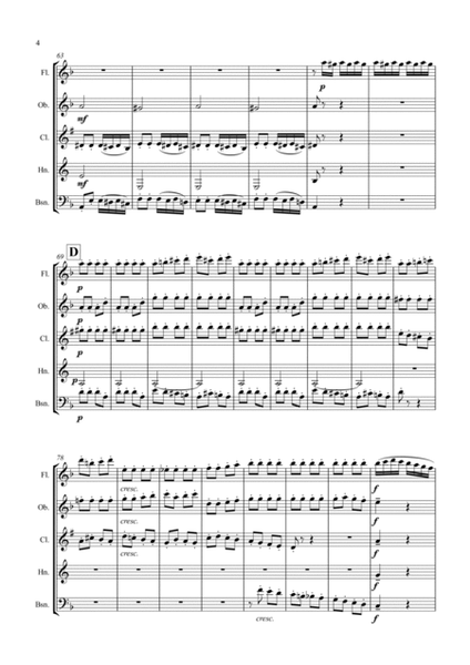 Beethoven: Piano Sonata No.6 in F major Op.10 No.2 Mvt.III Presto - wind quintet image number null