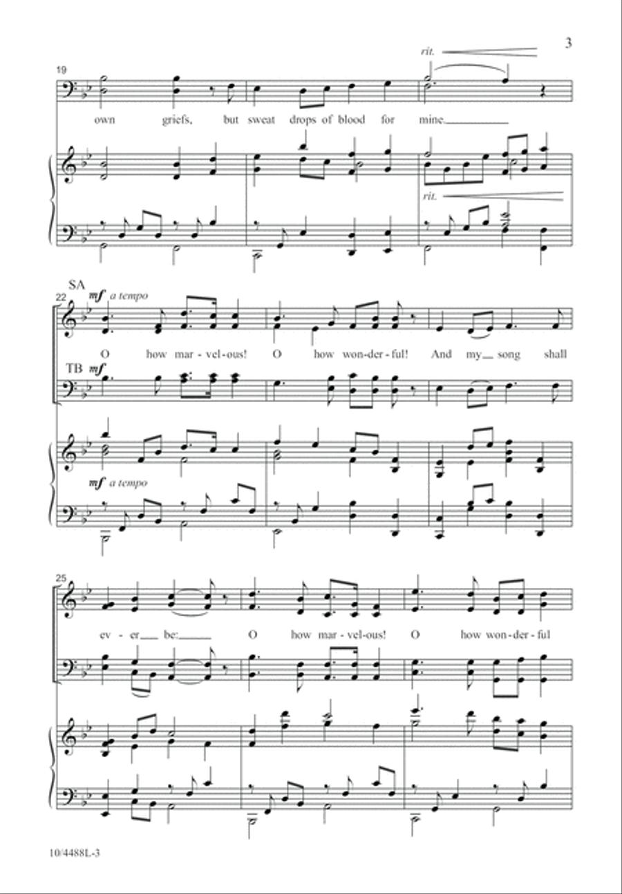 My Savior's Love 4-Part scores gallery preview page 3