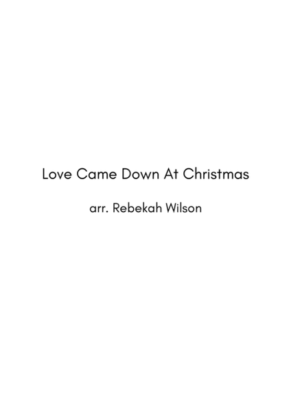 Love Came Down At Christmas image number null