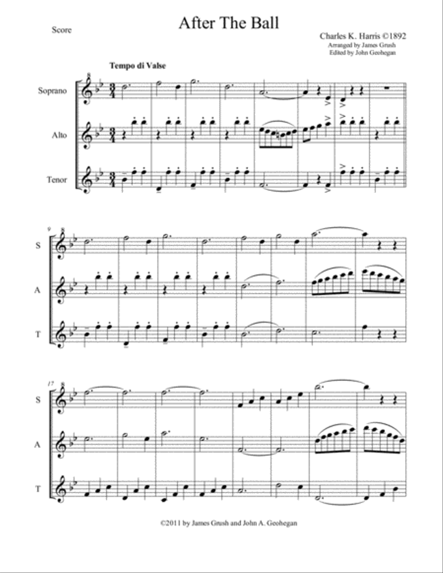 After The Ball for Recorder Trio Recorder scores gallery preview page 3
