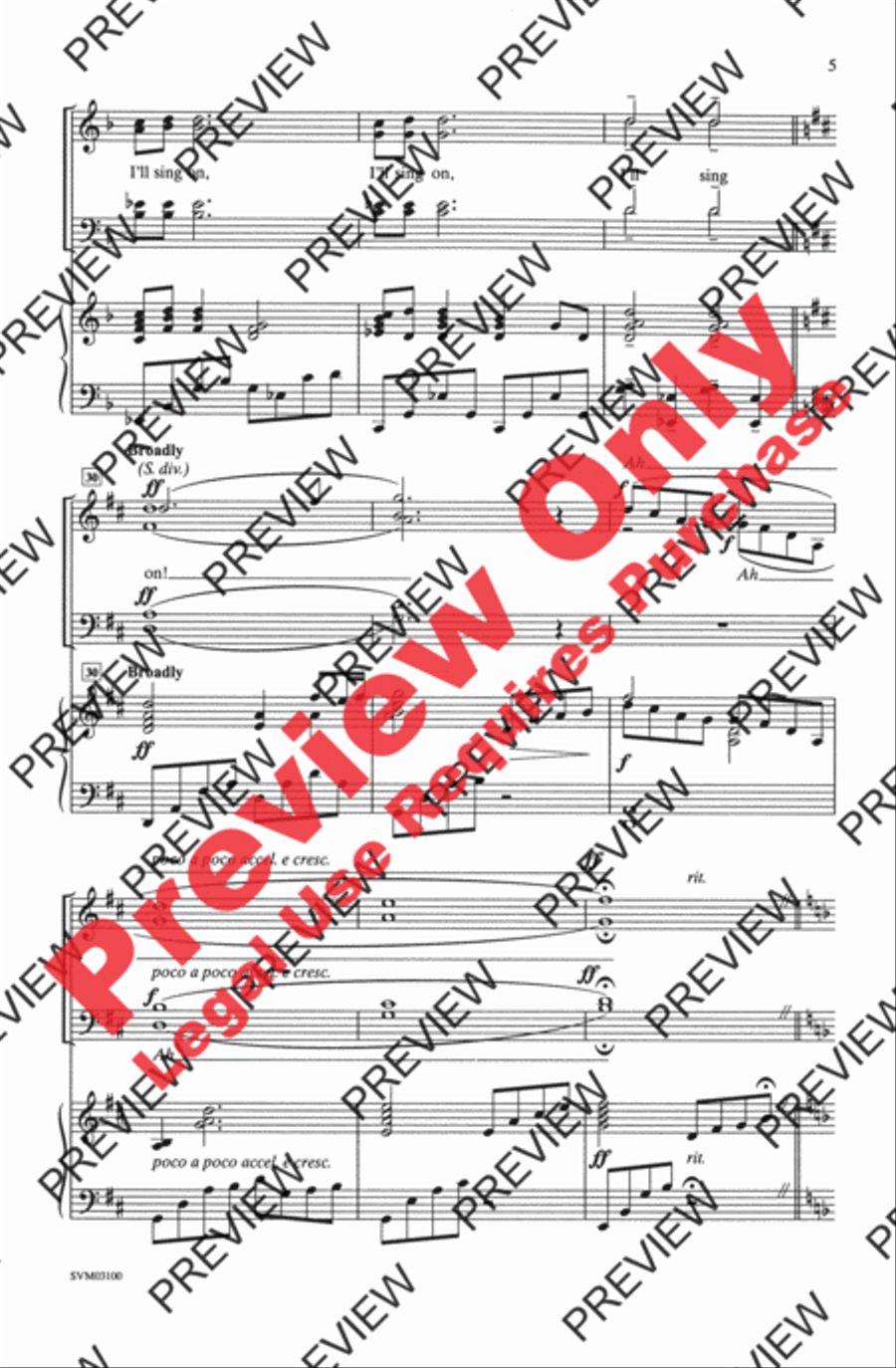 When I Hear Music When I Hear Music 4-Part scores gallery preview page 5