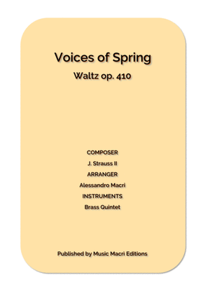 Book cover for Voices of Spring Waltz op. 410 by J. Strauss II