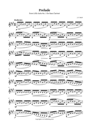 Prelude from Cello Suite 1 for Bass Clarinet