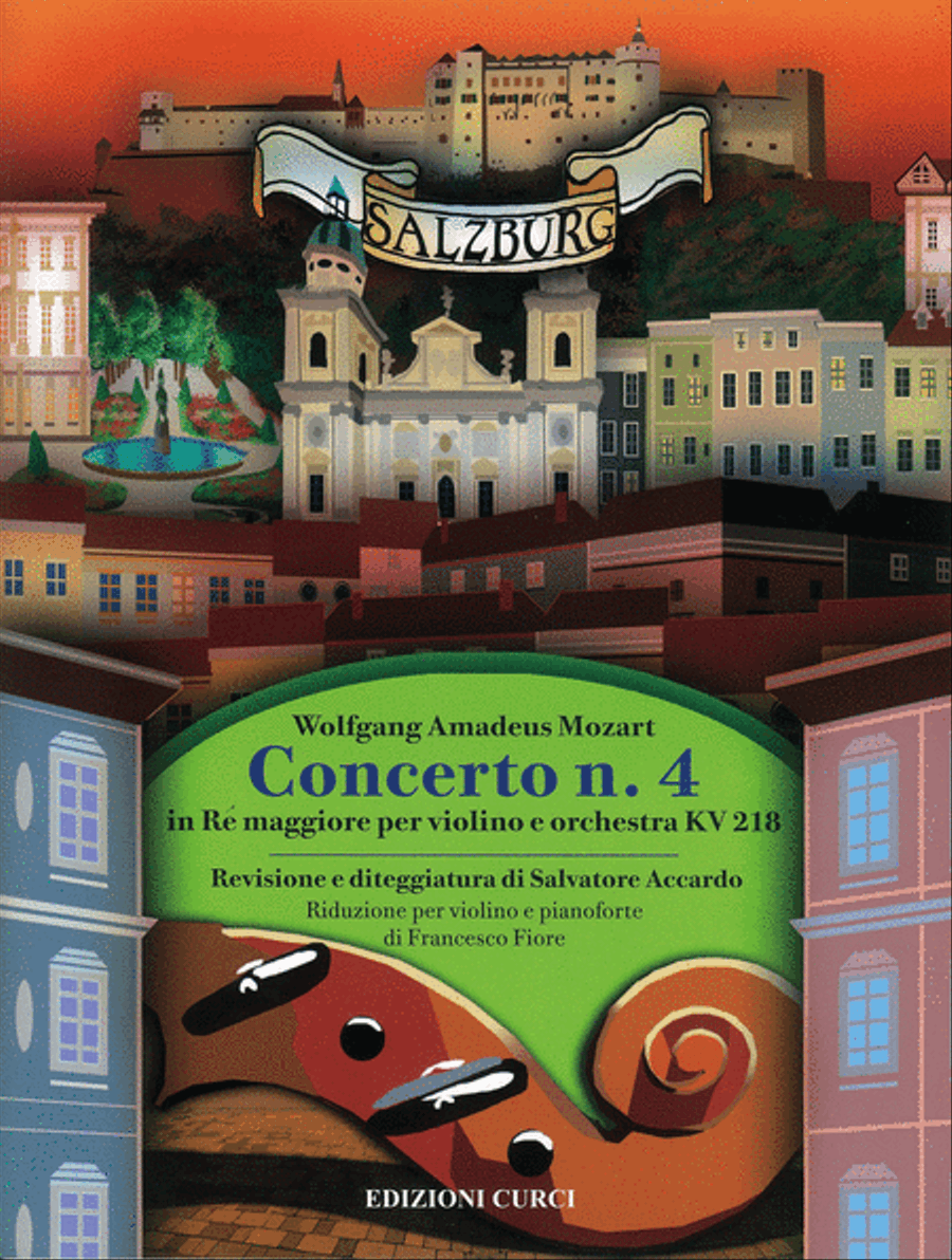 Concerto n. 4 in Re maggiore per violino e orchestra KV218 Orchestra scores gallery preview page 1