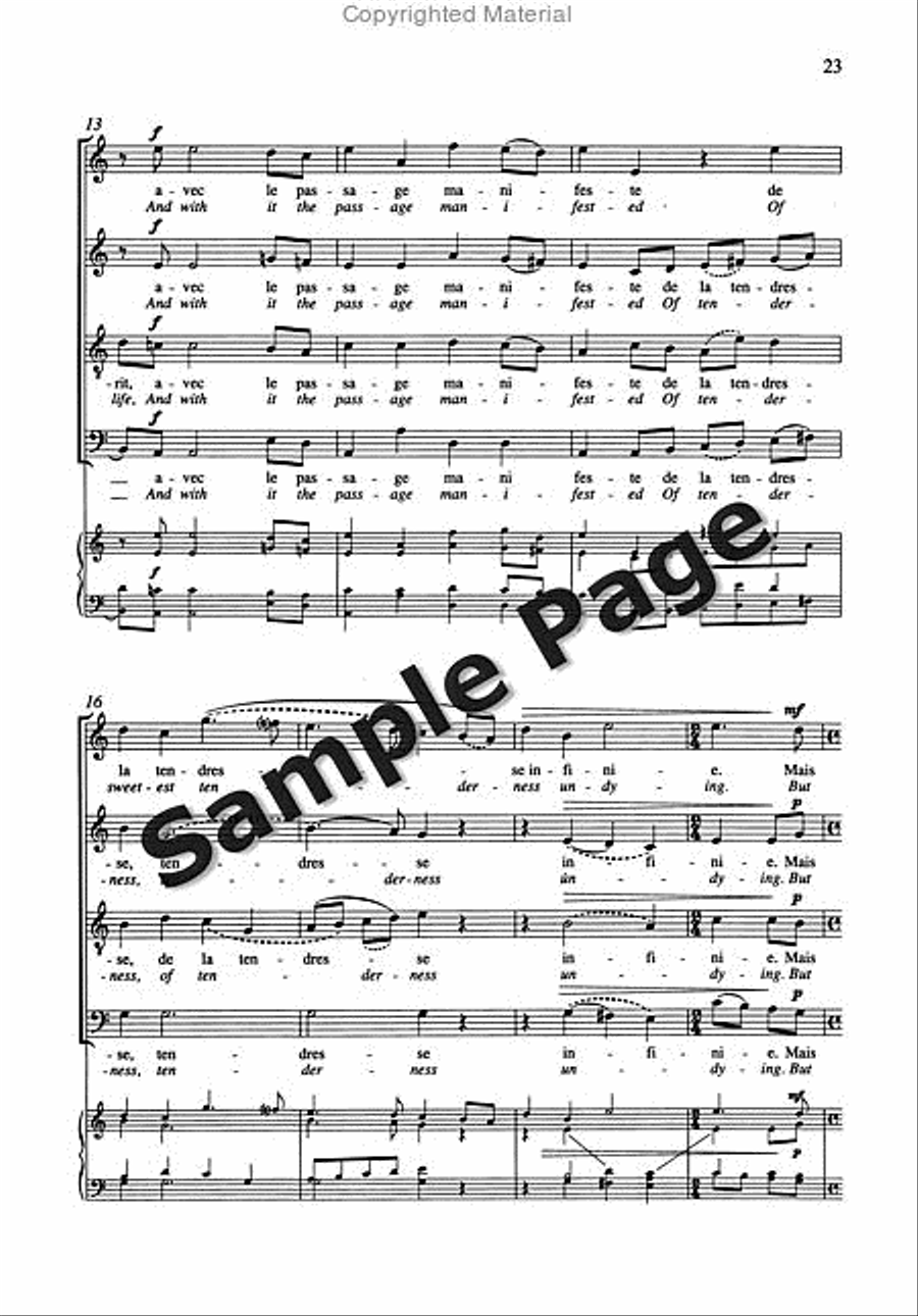 6 Chansons (Complete) 4-Part scores gallery preview page 23