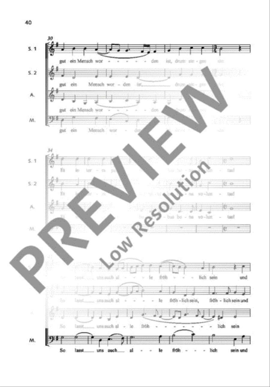 Wie schön singt uns der Engel Schar Mixed Choir scores gallery preview page 4