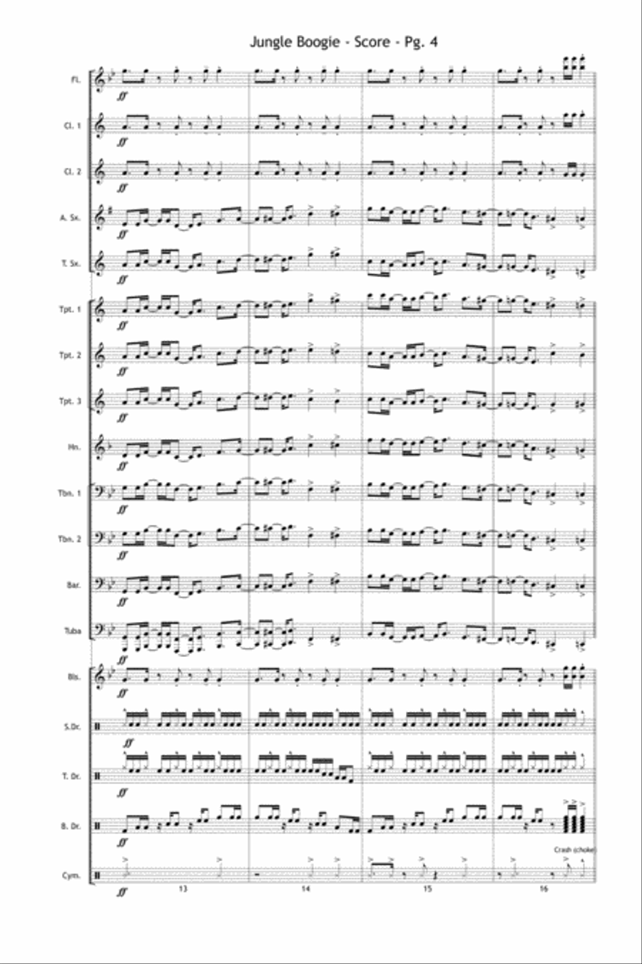 Jungle Boogie Jungle Boogie Marching Band scores gallery preview page 5