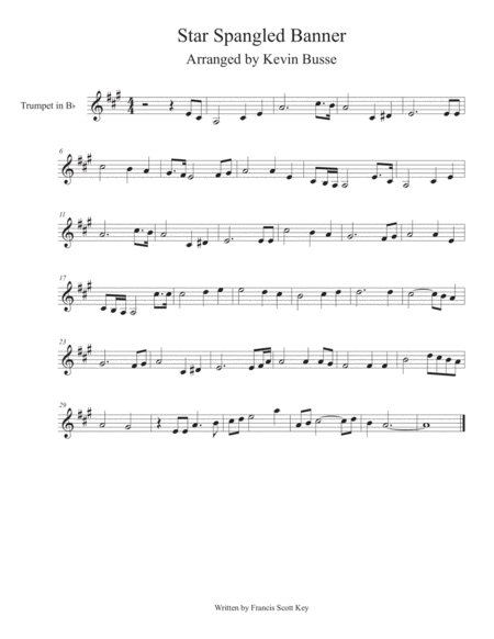Star Spangled Banner - (Whitney Houston Version) - Trumpet image number null