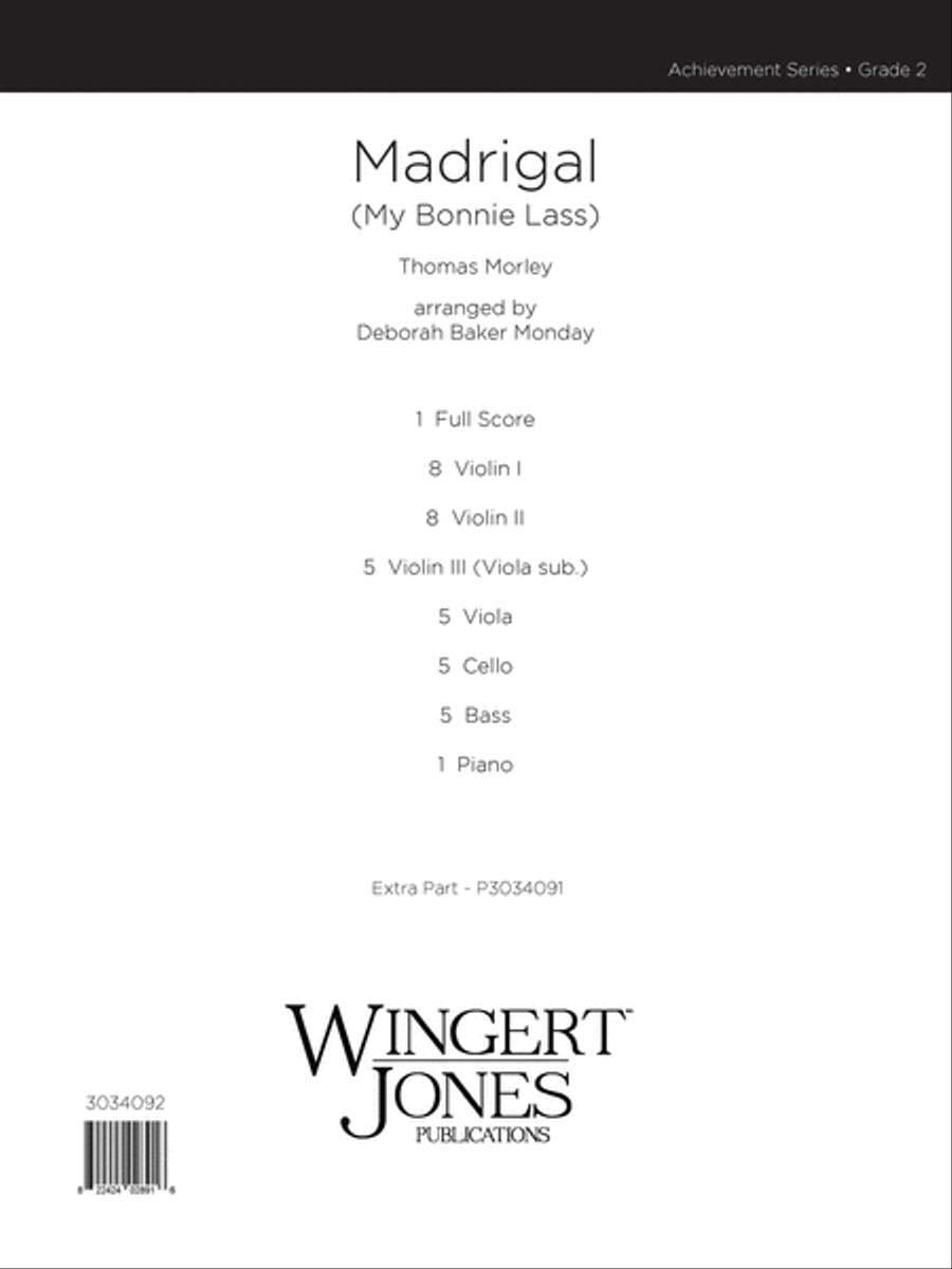 Madrigal (Score) Madrigal (Score) Choir scores gallery preview page 1