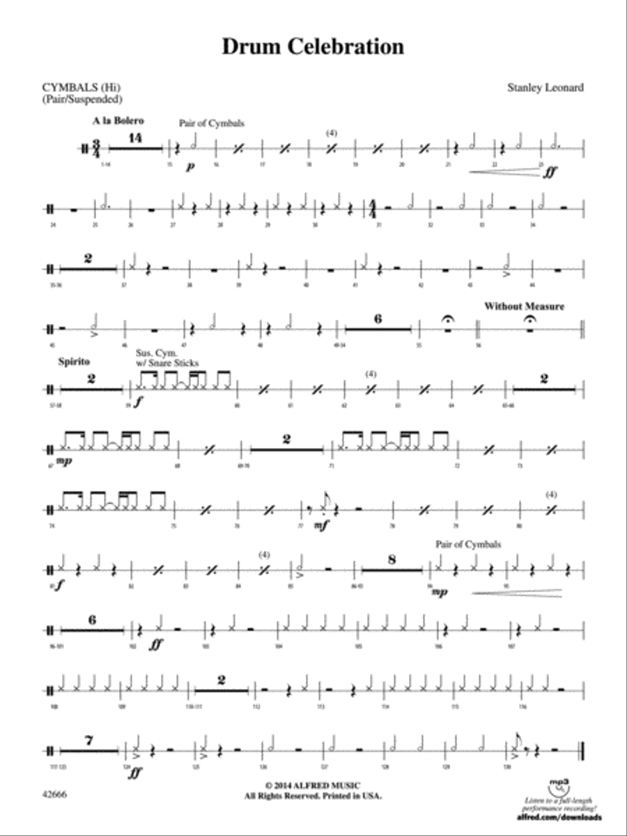 Drum Celebration: CYM1 Drum Celebration: CYM1 Percussion Ensemble scores gallery preview page 1