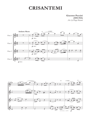 Crisantemi for Flute Quartet