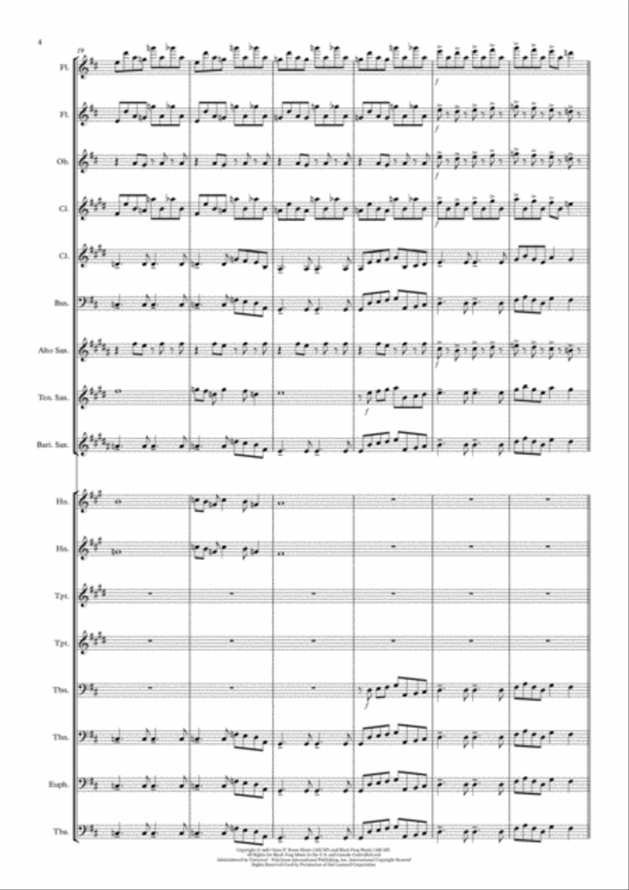 Sweet Child O' Mine Large Ensemble scores gallery preview page 4