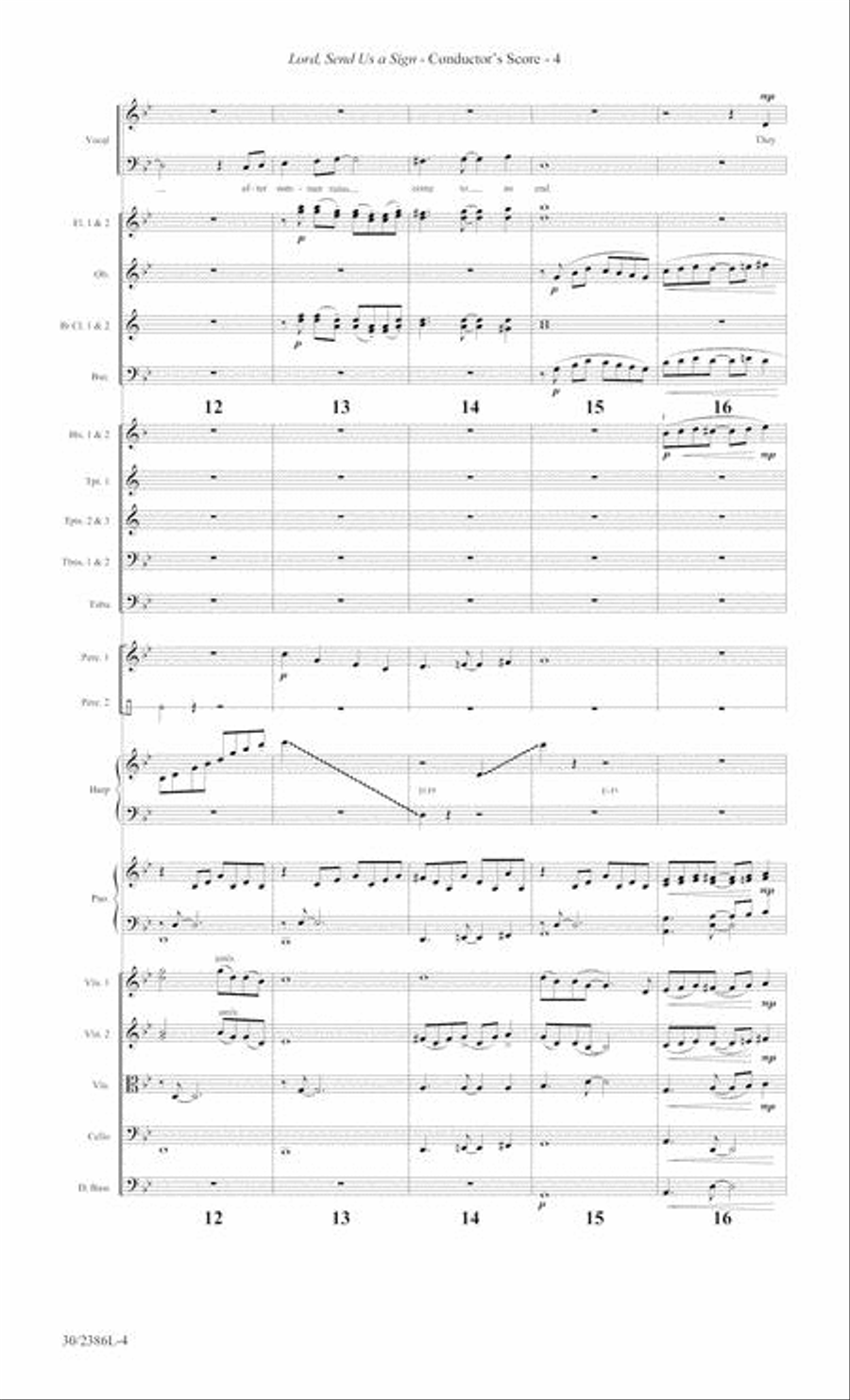 And This Shall Be a Sign - Orchestral Score and Parts