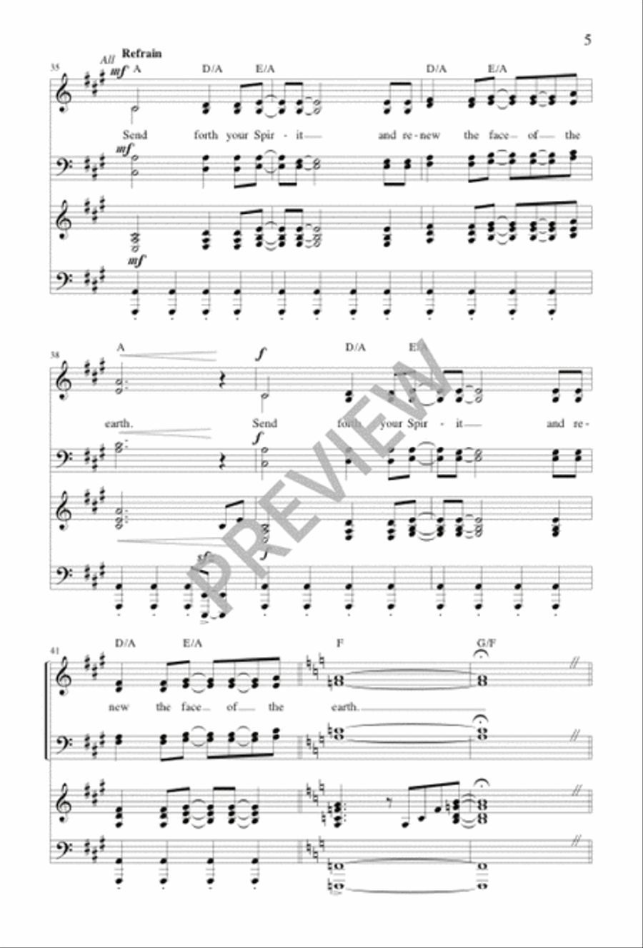 Send Forth Your Spirit 4-Part scores gallery preview page 6