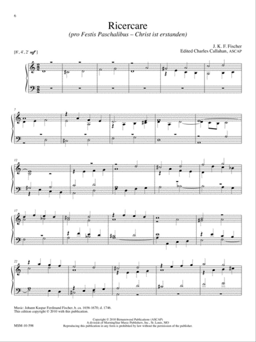 The Memorial Album Thirty Selections for Organ, Piano, or Keyboard Organ scores gallery preview page 3