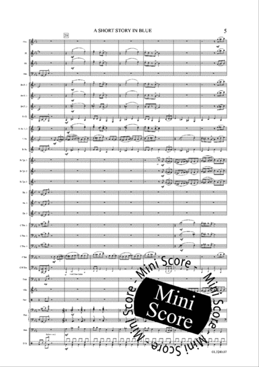 A Short Story in Blue Concert Band scores gallery preview page 11