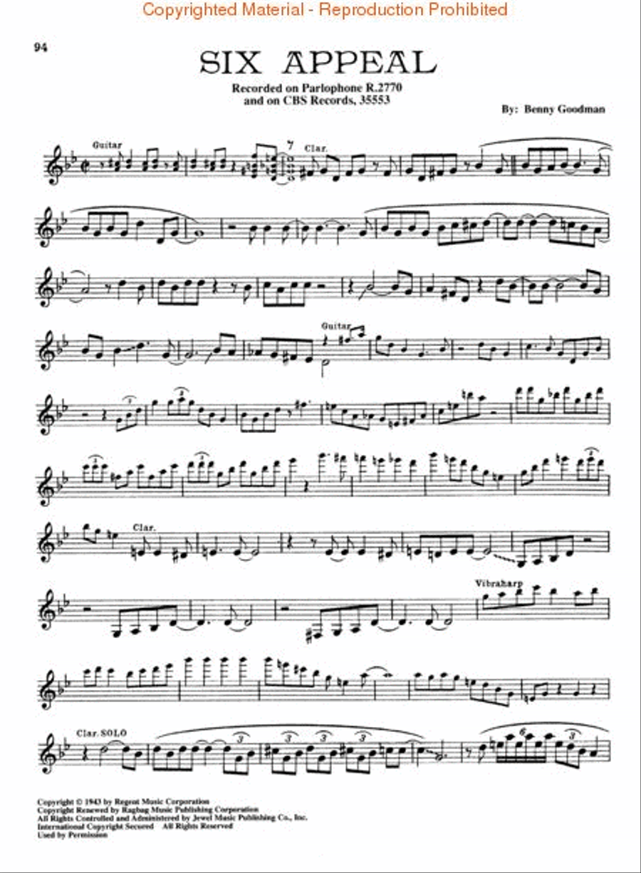 Benny Goodman's Clarinet Method Clarinet scores gallery preview page 3