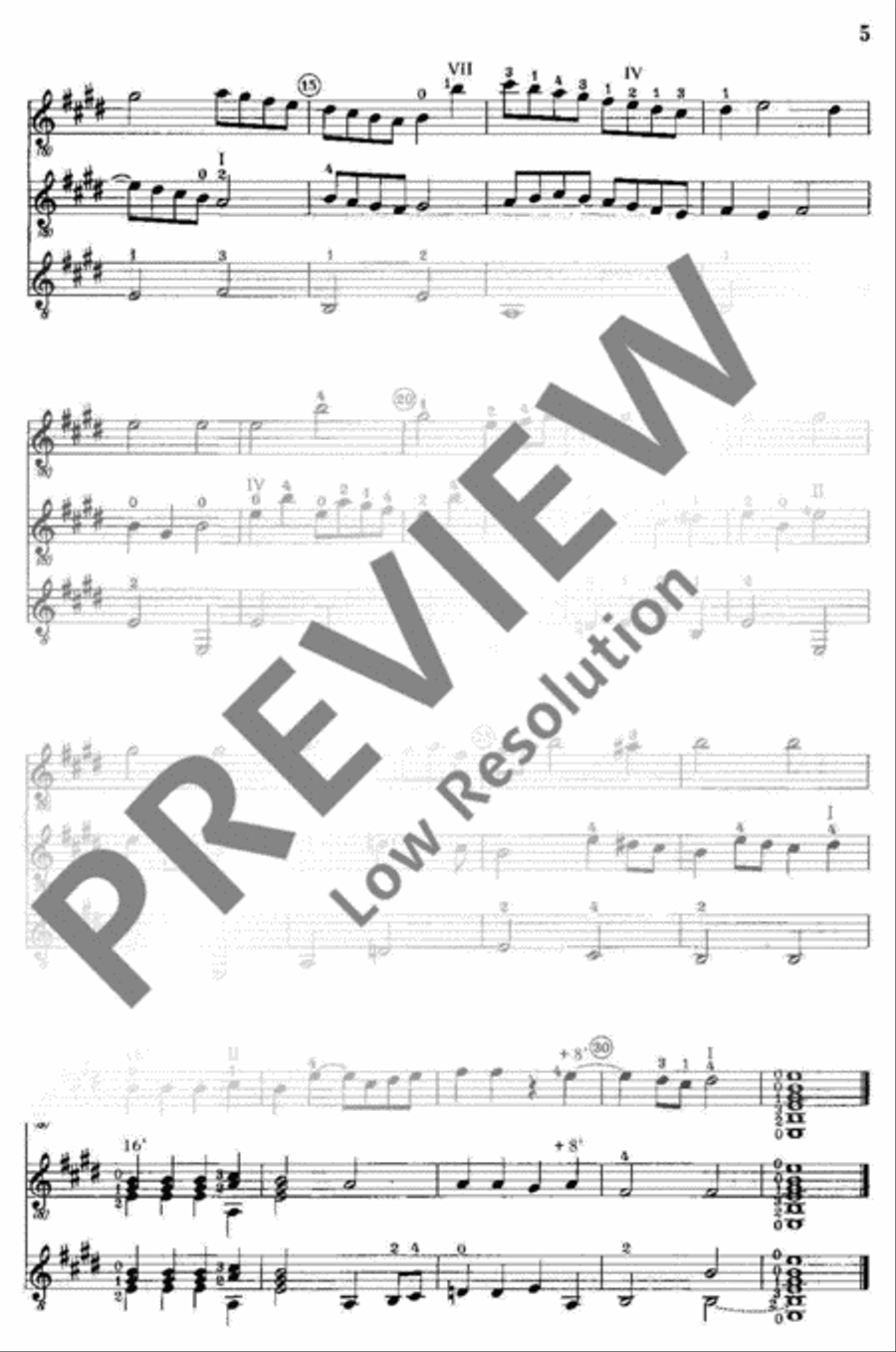 Alte Lautenmusik Guitar Ensemble scores gallery preview page 6