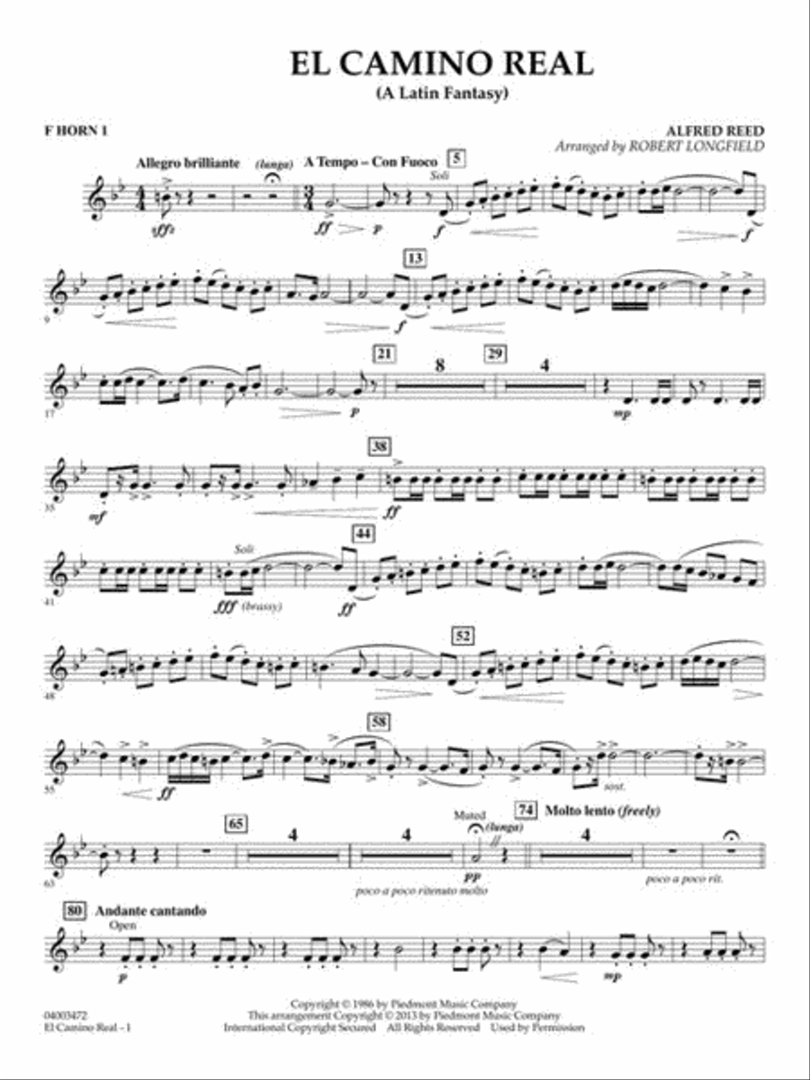 El Camino Real Concert Band scores gallery preview page 8