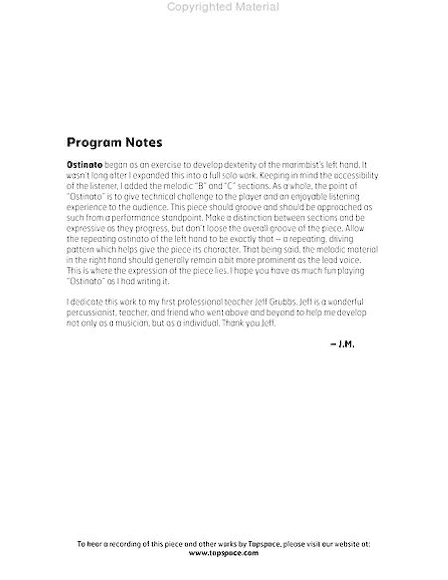 Ostinato Marimba scores gallery preview page 3