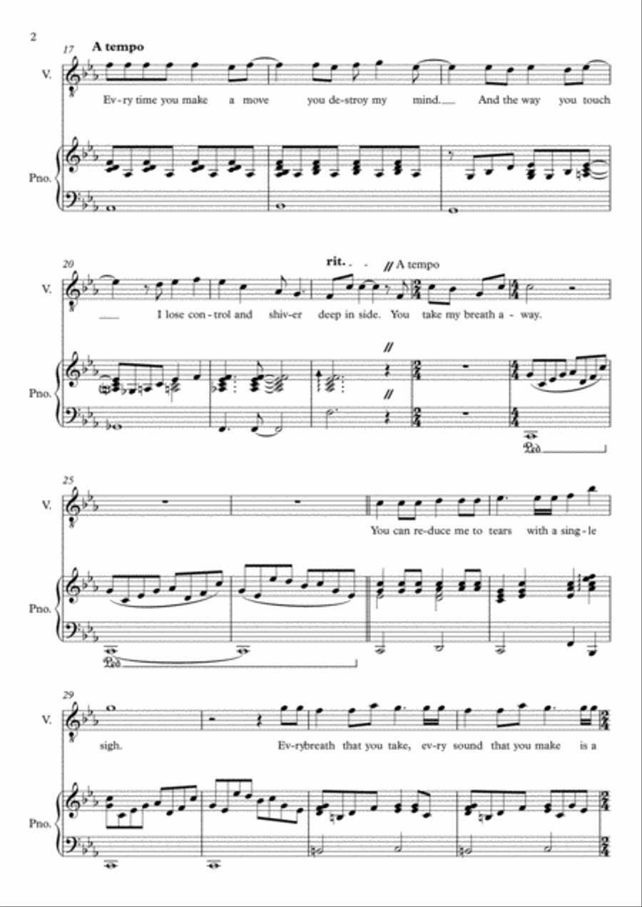 You Take My Breath Away Voice scores gallery preview page 2